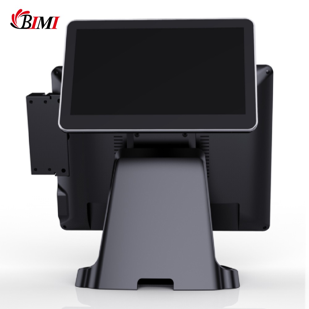 15inch aluminium alloy base dual screen touch pos systems