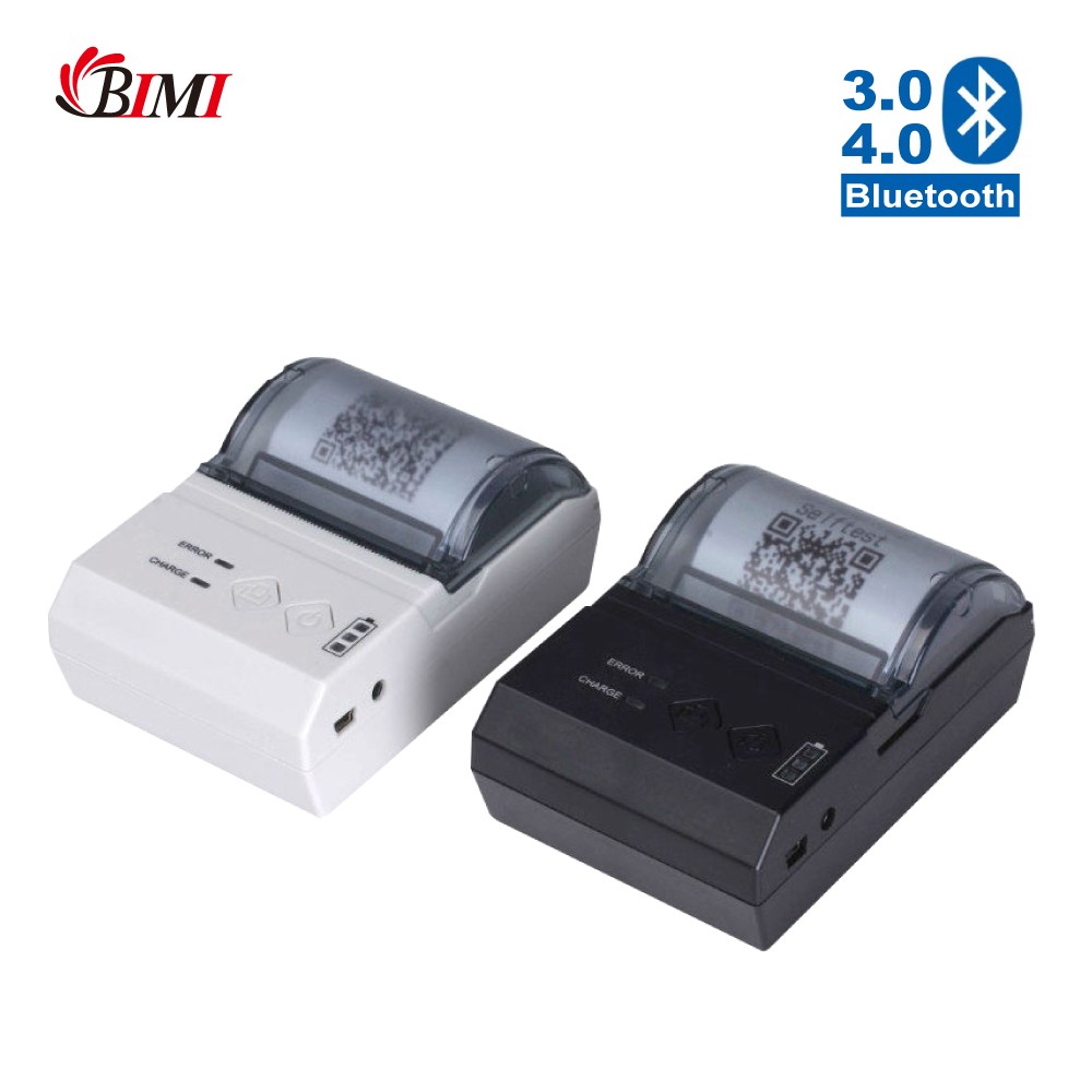 58mm Bluetooth+USB Thermal Receipt Printer Portable Mini Printer With Large Capacity Battery