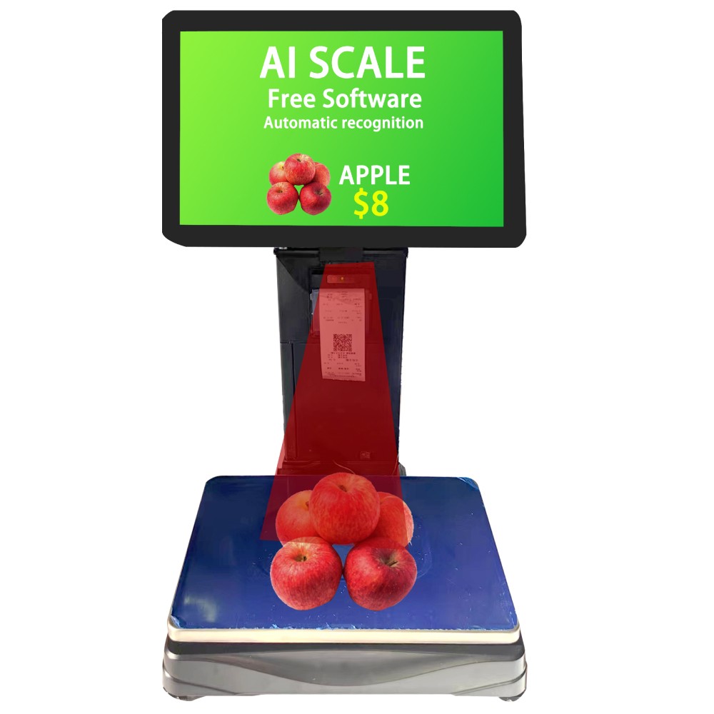 Smart Pos Touch Weighing Receipt Printing Digital AI Scale