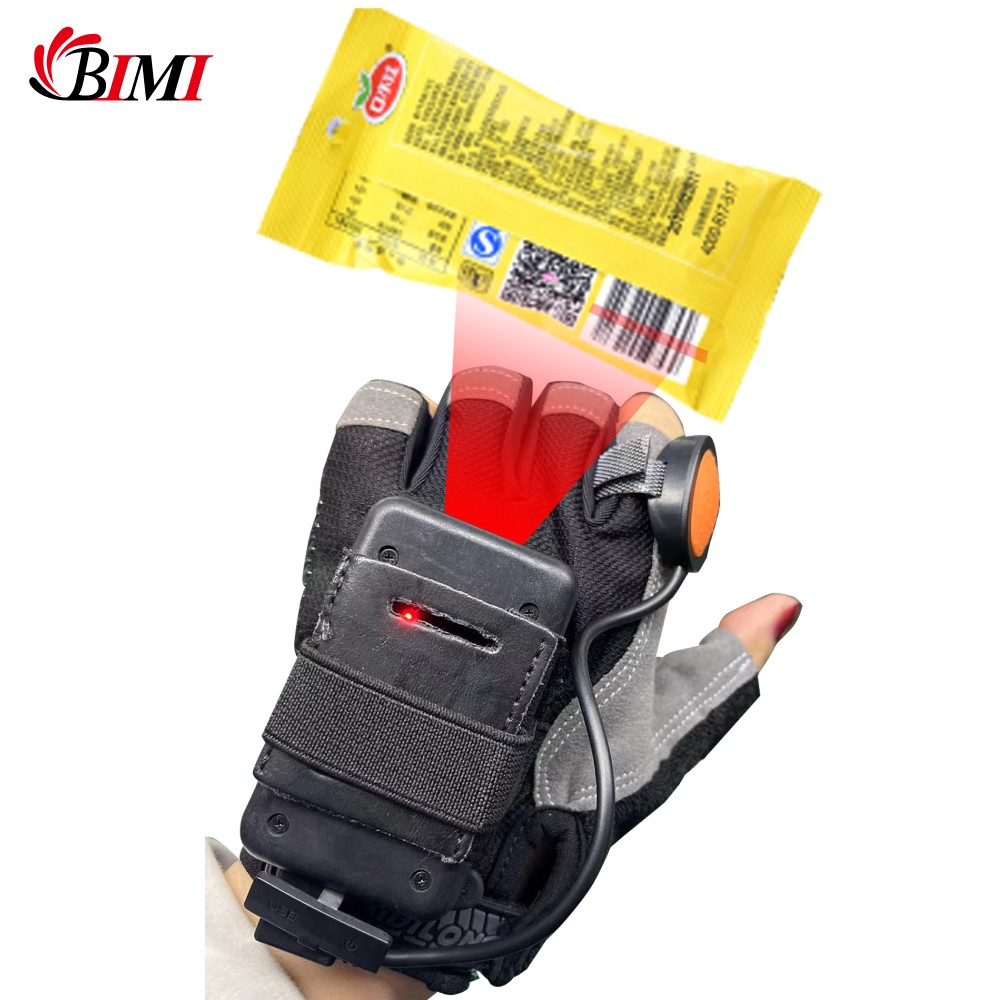 Wireless 1D/2D glove scanner for warehouse