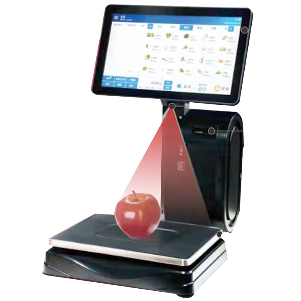 pos ai weighing scale electronic barcode label printing scale touch screen for supermarket