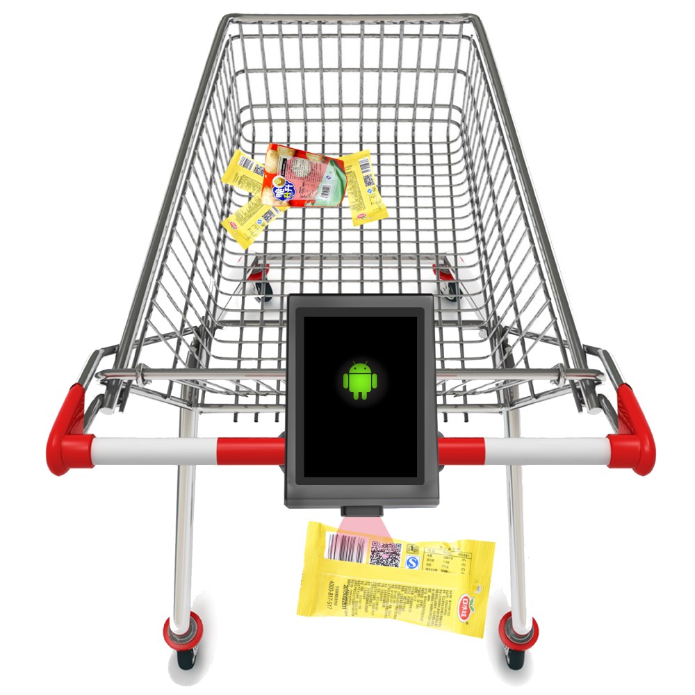 supermarket shopping cart movable type smart price checker